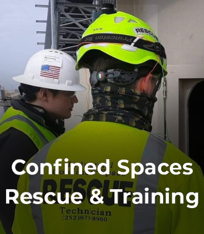 confined spaces rescue and training team